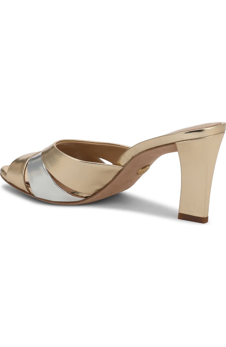 Veronica Beard Cassiel Pointed Toe Slide Sandal, Alternate, color, Gold/ Silver