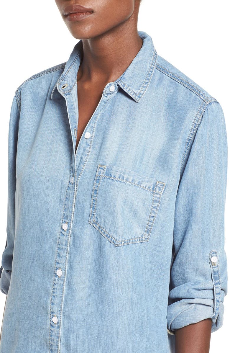 Sneak Peek Chambray Shirtdress, Alternate, color, 