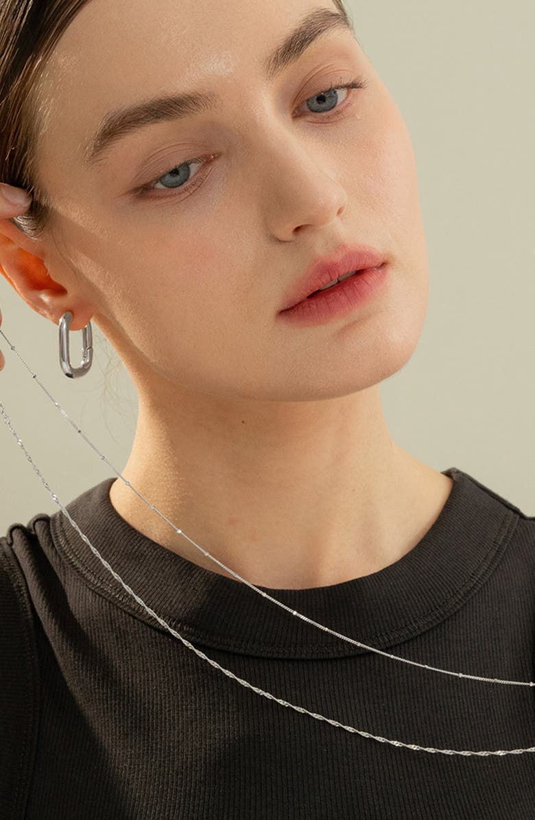 Bearfruit Jewelry Sterling Silver 18k Gold Plated Ashley Necklace Dainty Everyday Jewelry, Alternate, color, 