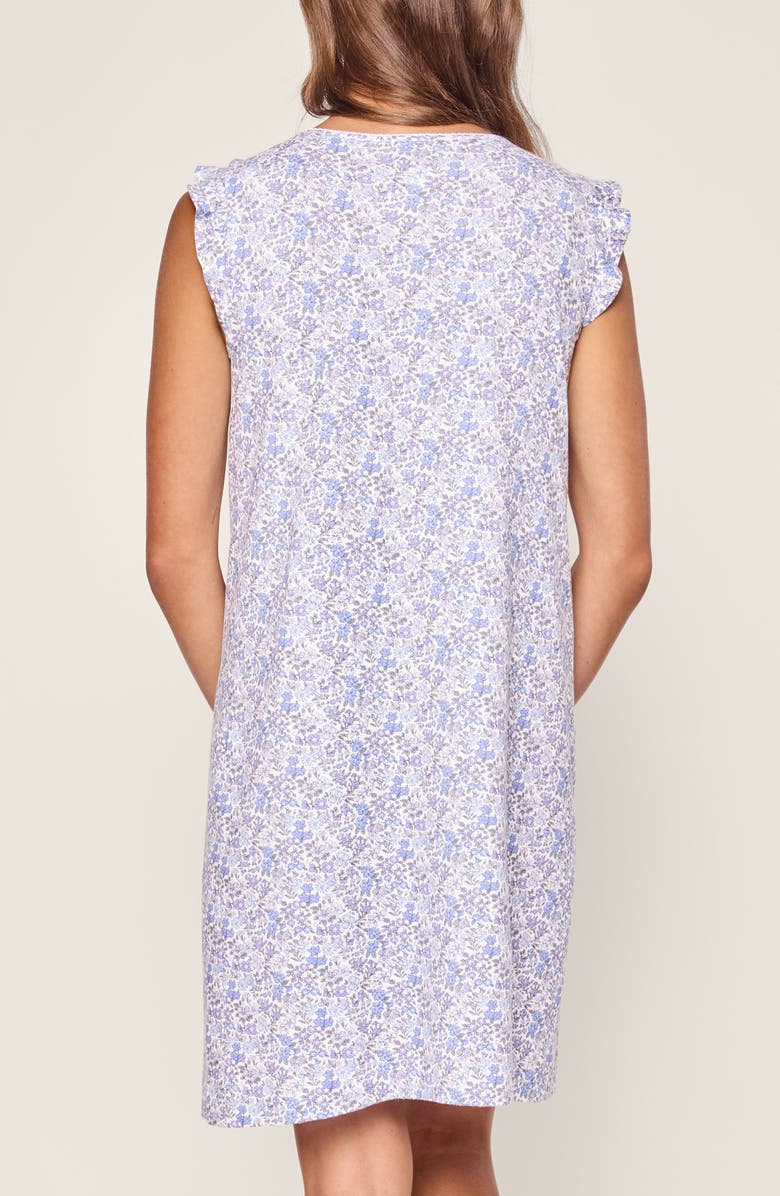 Petite Plume Harper Pima Cotton Nightgown, Alternate, color, Blue