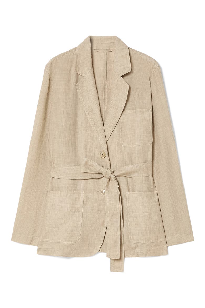 Gioia Linen Jacket, Alternate, color, SAND