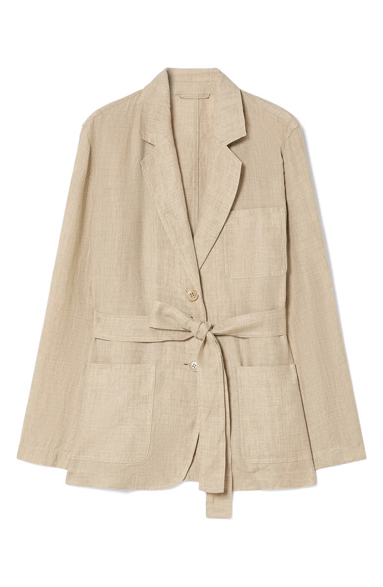 Marina Rinaldi Gioia Linen Jacket, Alternate, color, Sand