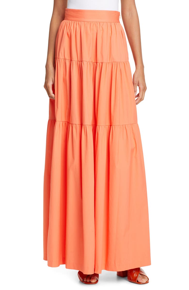 STAUD Apricot Maxi Skirt, Main, color,