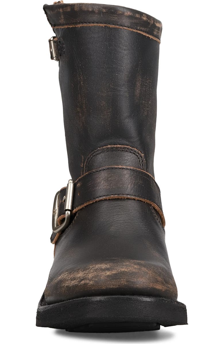 Frye Viv Short Engineer Boot, Alternate, color, Distressed Black
