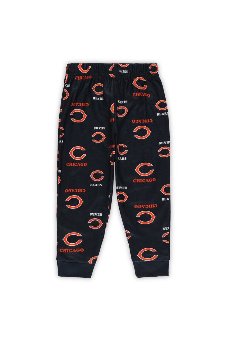 Toddler Outerstuff Navy Chicago Bears All-Over-Print Long Sleeve T-Shirt and Pants Sleep Set, Alternate, color, Navy