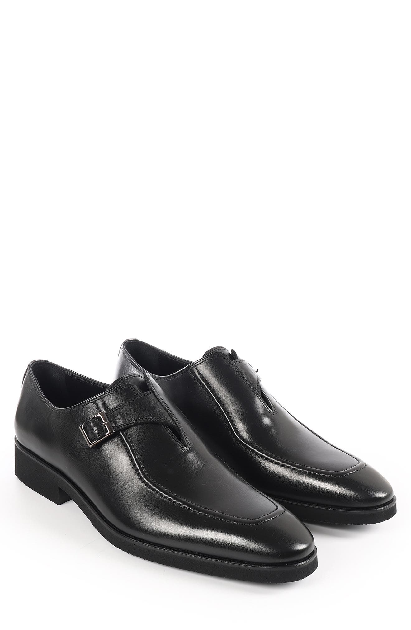 VELLAPAIS Wilton Monk Shoe, Alternate, color, Black