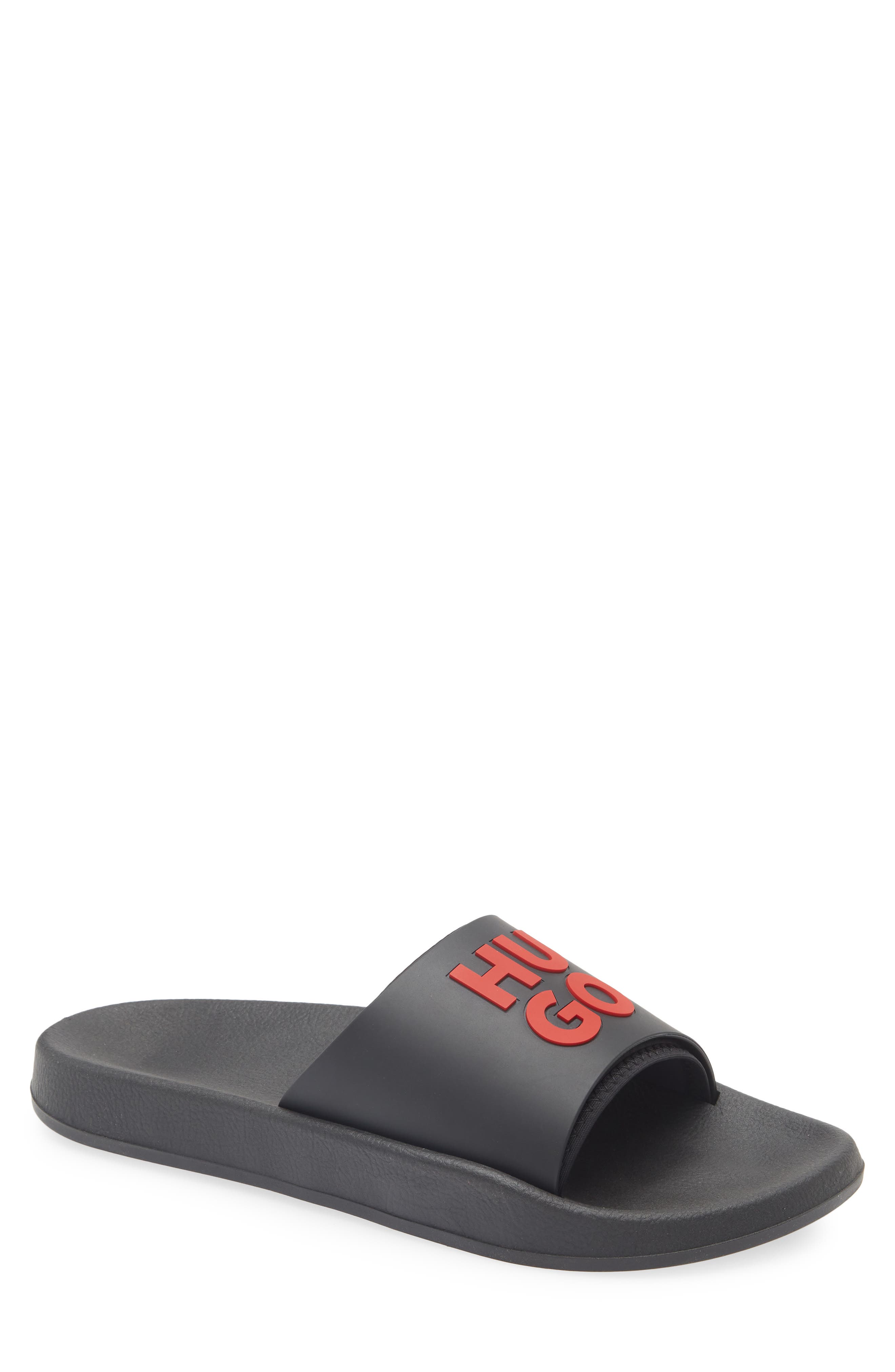 BOSS Logo Waterproof Slide Sandal, Main, color, 