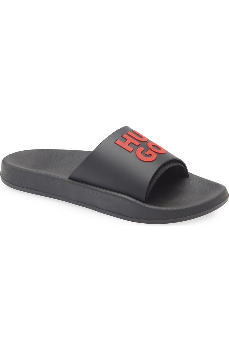 BOSS Logo Waterproof Slide Sandal, Main, color,