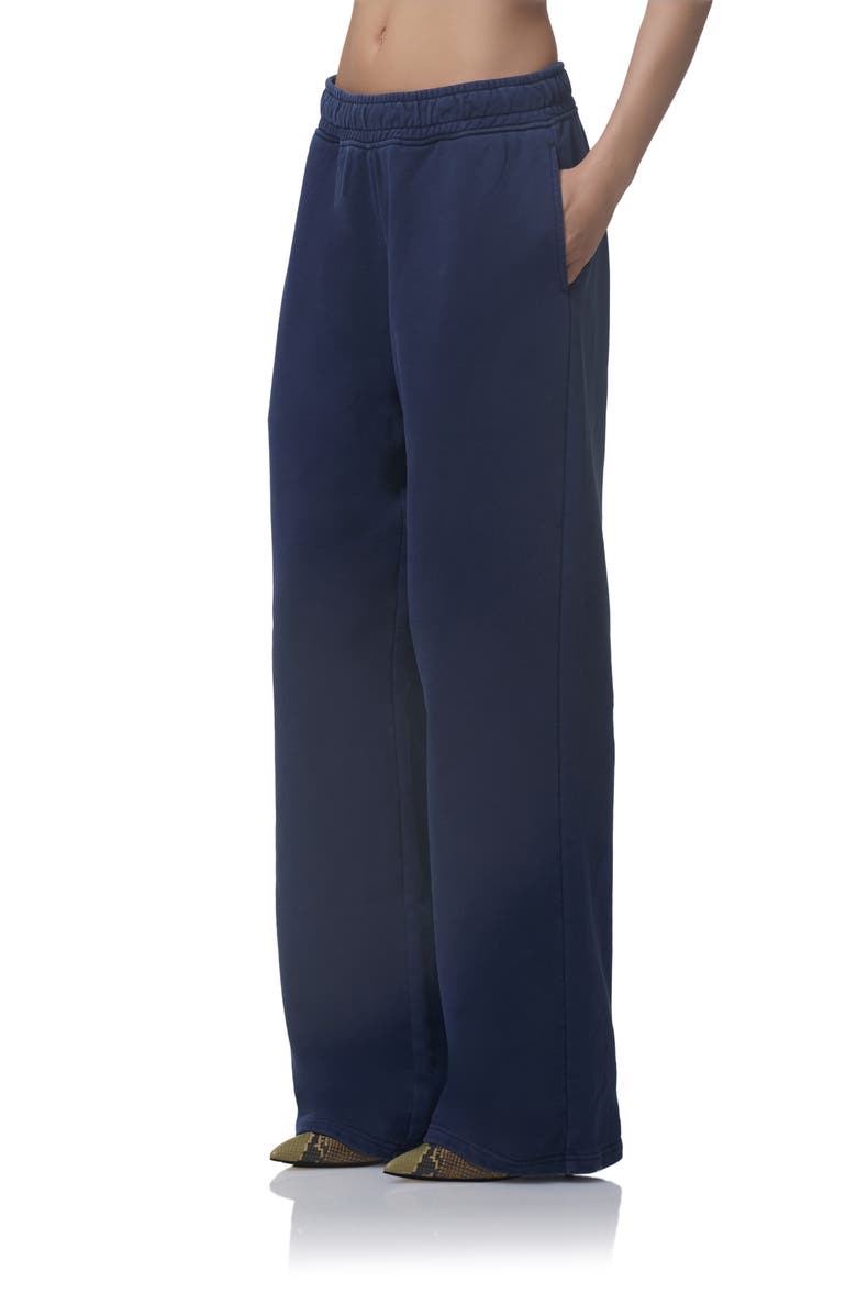 AFRM Finely Cotton Straight Leg Sweatpants, Alternate, color, Black Iris