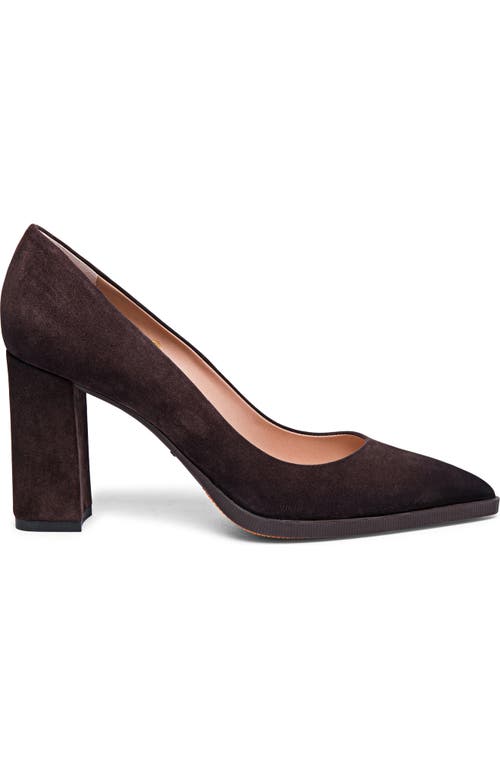 Santoni Women's Estelle Suede Rubber Sole Pump in Brown 