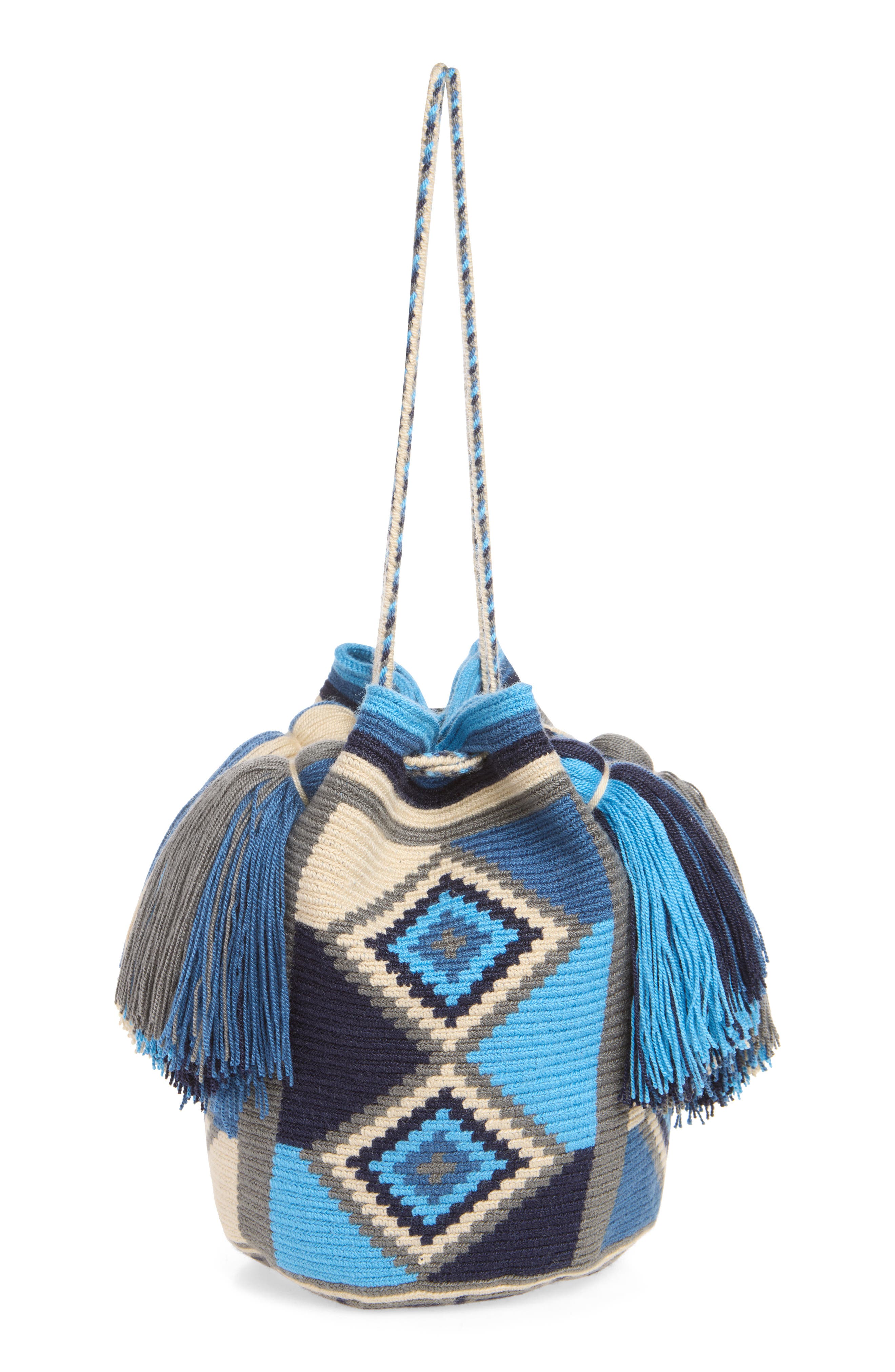 Wayuu Woven Pouch, Main, color, BLUE/ MULTI 899