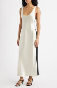 MANGO Luis Two-Tone Satin Slipdress