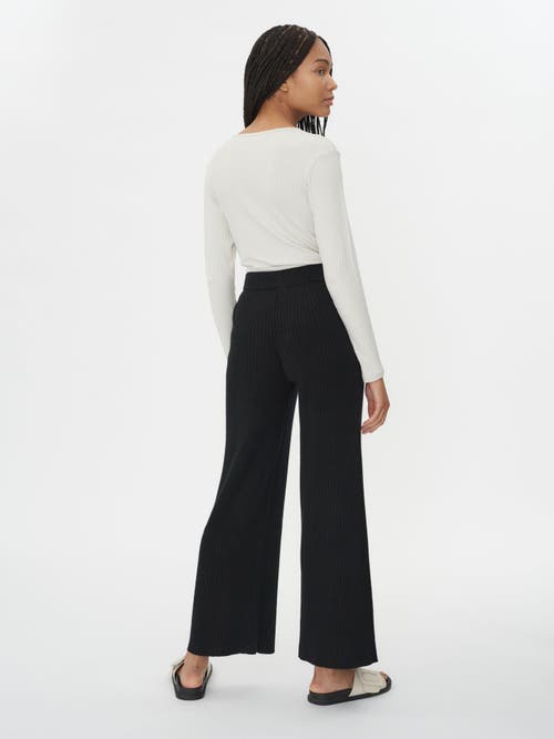 Gobi Mongolian Cashmere Organic Cashmere Colour Cashmere Pants In Black