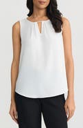 KASPER Faux Pearl Sleeveless Shell Top