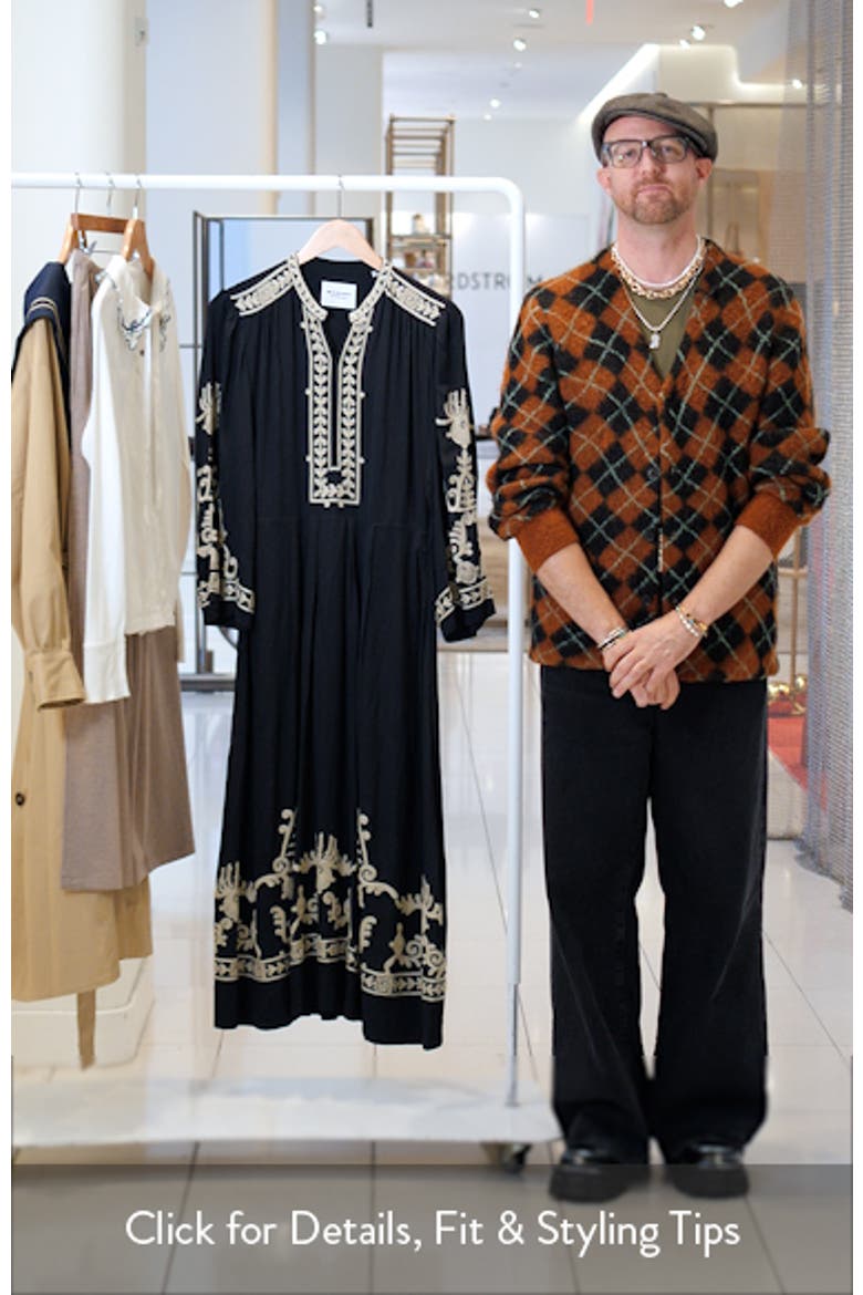 Feliana Embroidered Long Sleeve Maxi Dress video