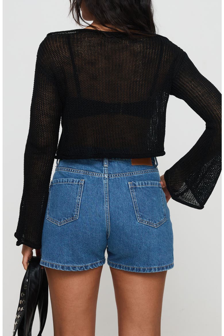 Cafe Pari Crop Sweater, Alternate, color, BLACK