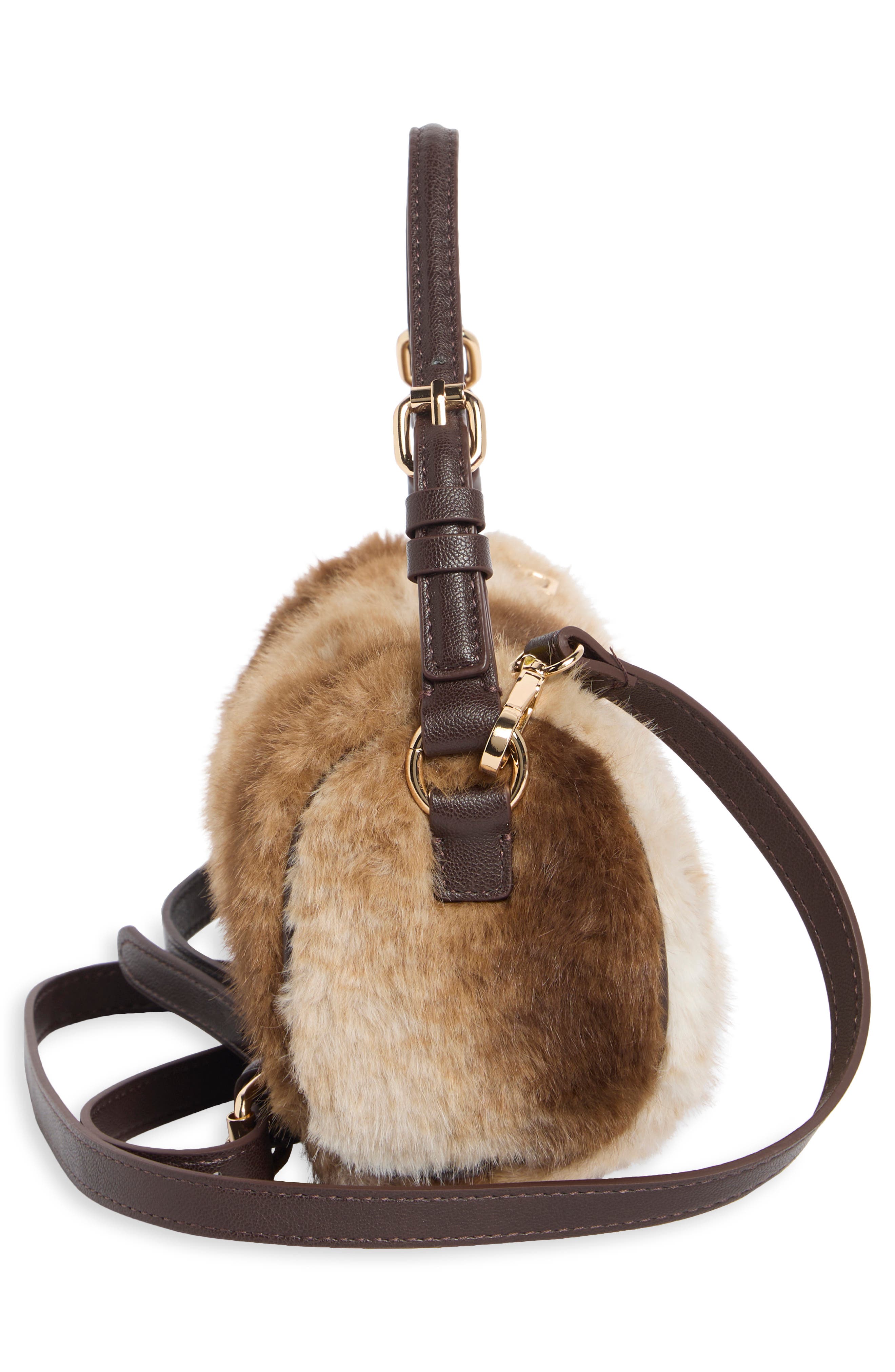 BCarrie Faux Fur Shoulder Bag, Alternate, color, LIGHT FUR