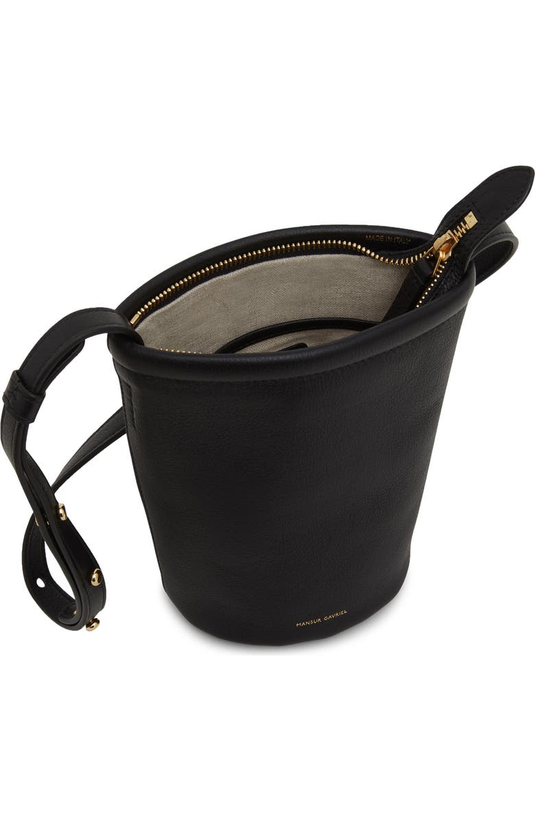 Mansur Gavriel Mini Leather Zip Bucket Bag, Alternate, color,