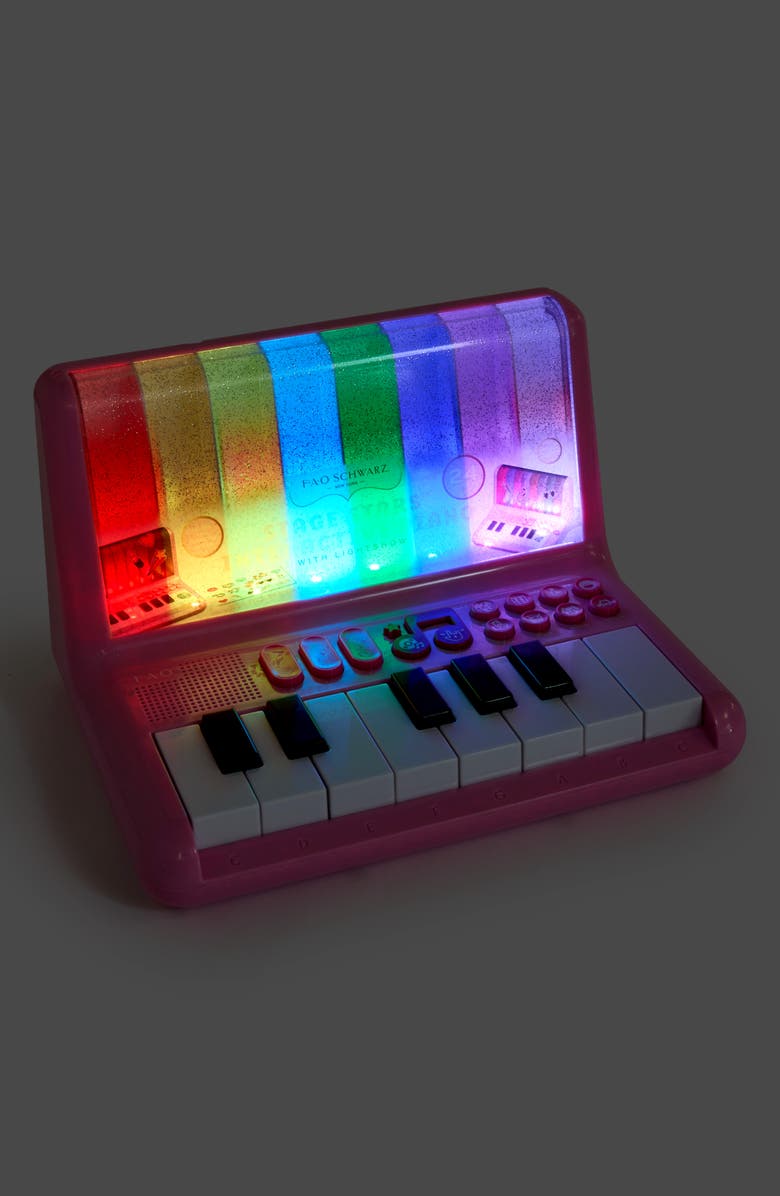 FAO Schwarz Preschool Toy Light Up Piano, Alternate, color, Light/ Pastel Pink