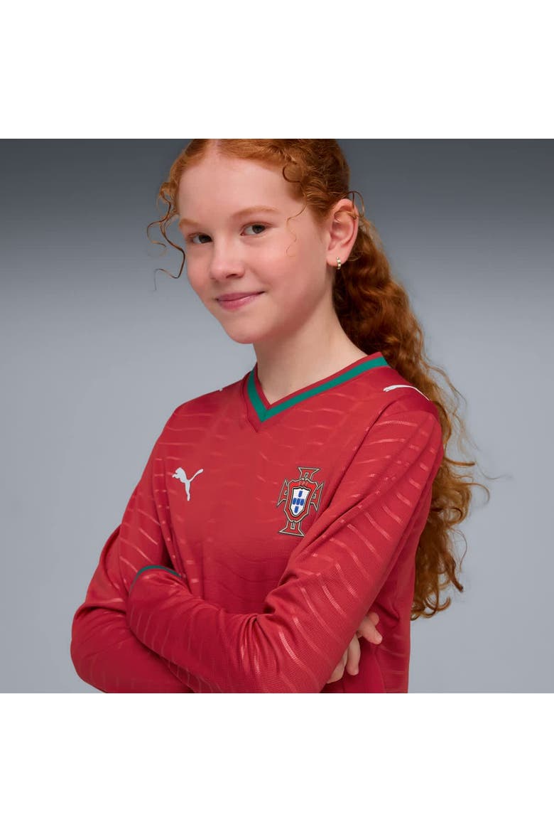 Youth Puma Red Portugal National Team 2026 Home Replica Long Sleeve Jersey, Alternate, color, Red