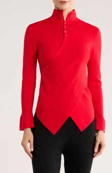 PATRIZIA LUCA Henley Criss Cross Sweater