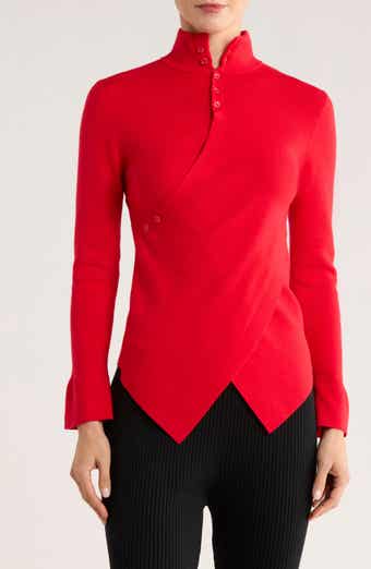 PATRIZIA LUCA Henley Criss Cross Sweater