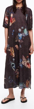 Bimba y Lola Wrinkled Knit Midi Dress