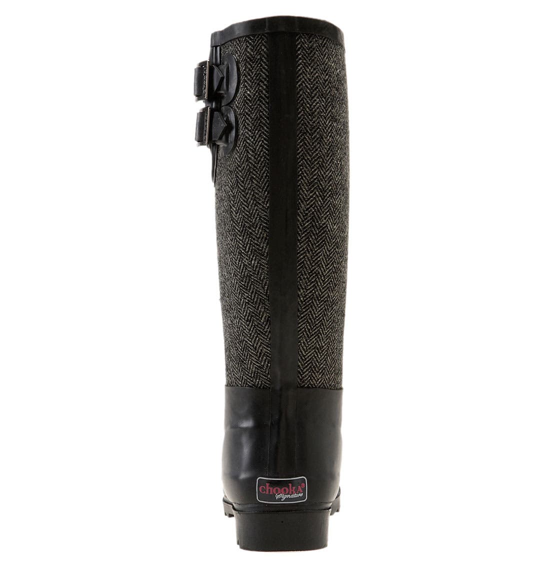 Signature Herringbone Rain Boot, Alternate, color, HERRINGBONE