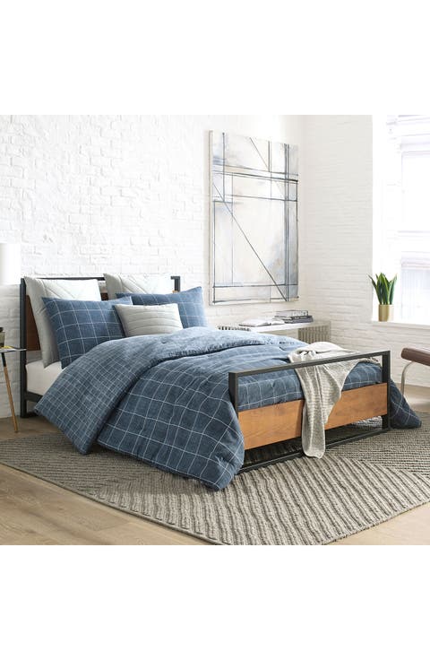 Holden Grid Print Comforter Set