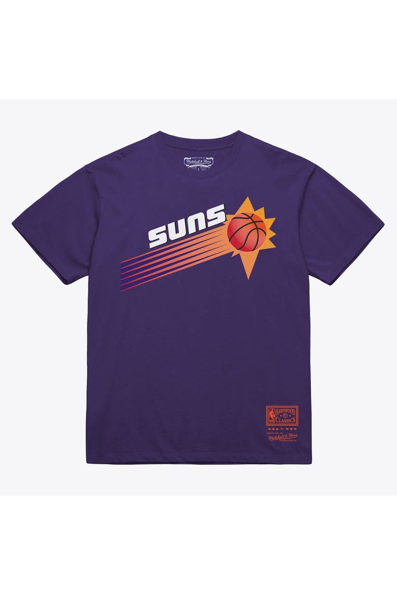 Unisex Mitchell & Ness  Purple Phoenix Suns Hardwood Classics Arch T-Shirt, Main, color, Purple
