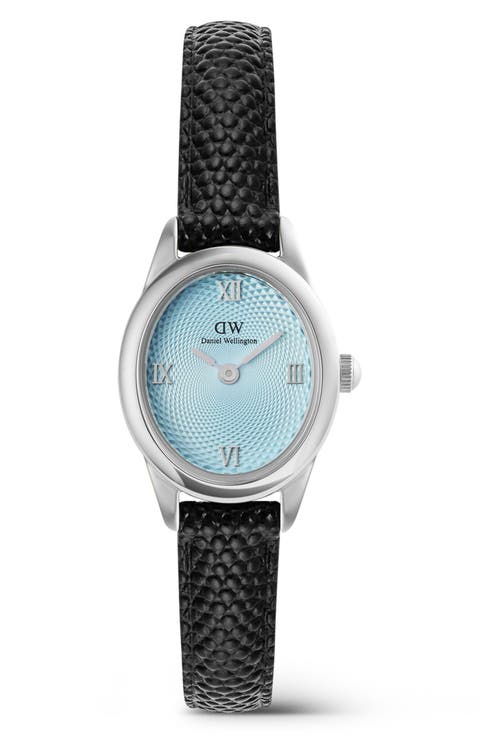 Ophelia Mini Leather Strap Watch, 22mm x 25.5mm