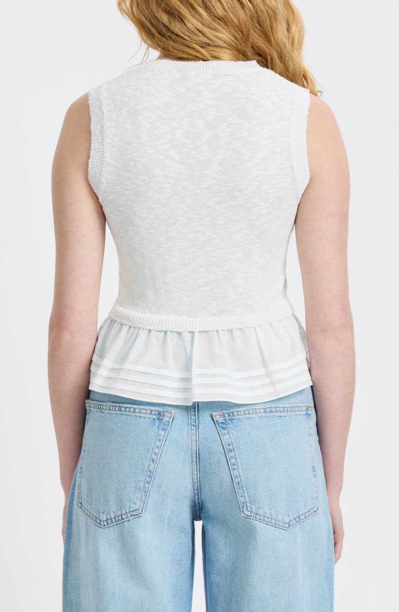 French Connection Pascale Mixed Media Sleeveless Sweater, Alternate, color, 10-Summer White