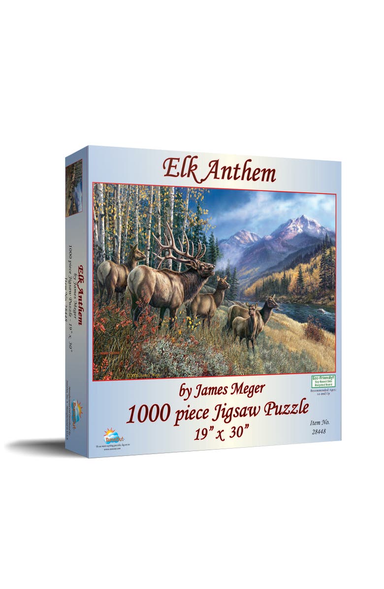 Sunsout Elk Anthem 1000 piece Jigsaw Puzzle for Adults, Main, color, Multicolor