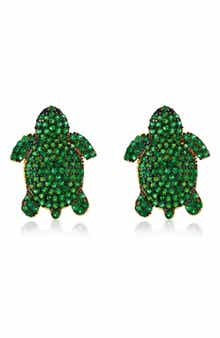 SUZY LEVIAN Pavé Turtle Stud Earrings