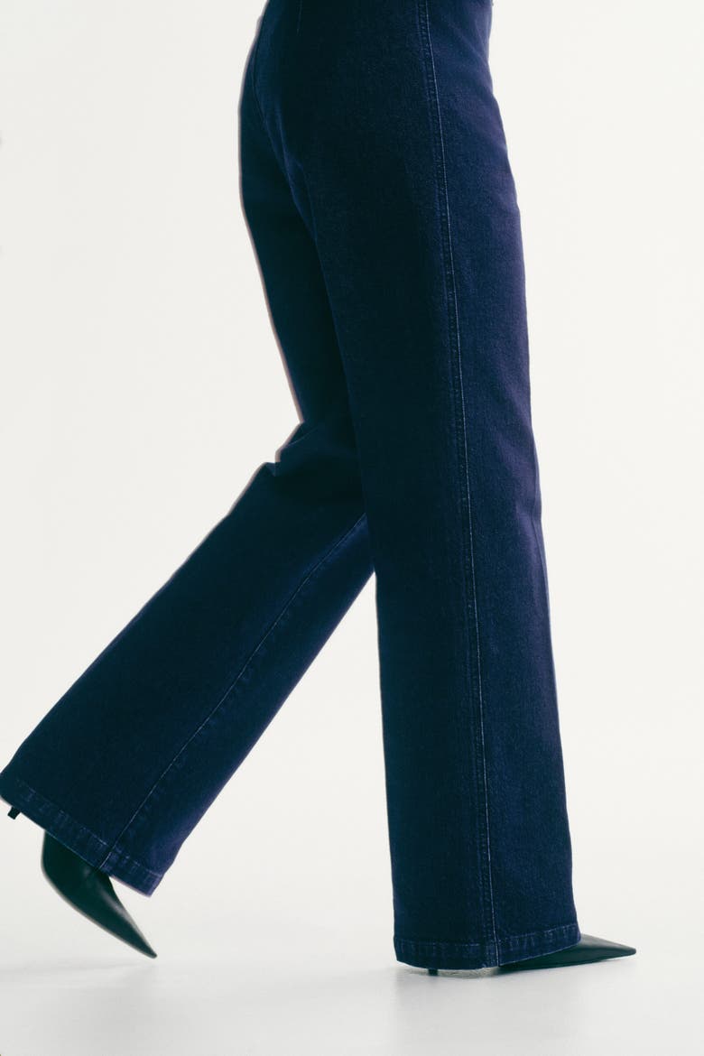 Straight High Jeans, Alternate, color, Dark denim blue