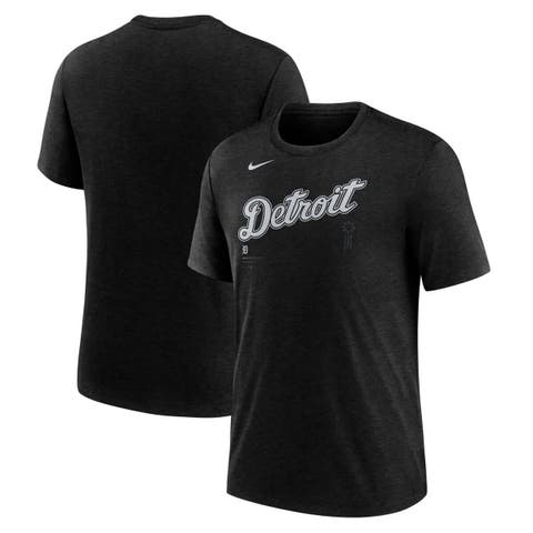 Men's Nike  Heather Black Detroit Tigers  Lights Out Tri-Blend T-Shirt