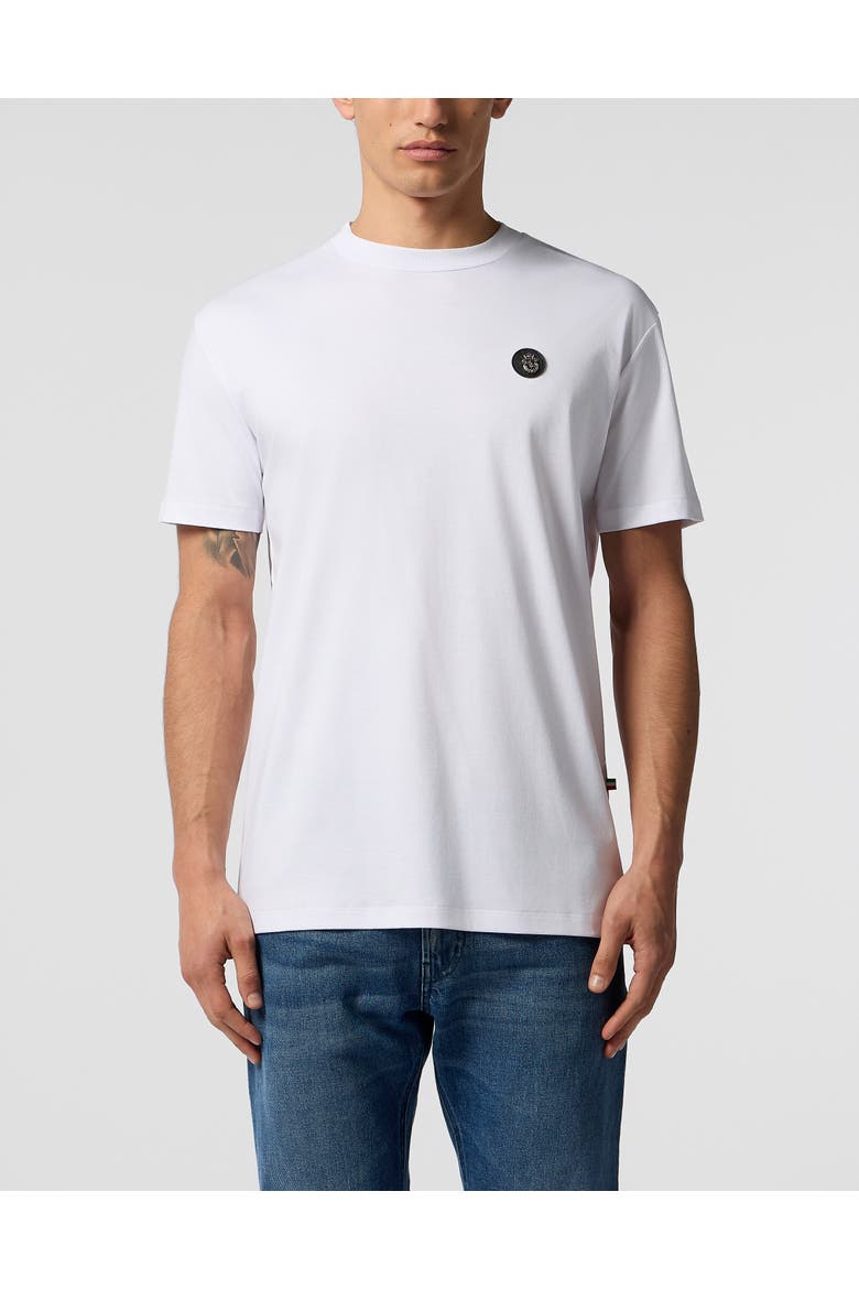 Round Neck T-Shirt Basic Men, Main, color, white