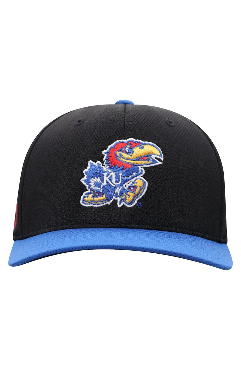 TOP OF THE WORLD Men's Top of the World  Black Kansas Jayhawks Reflex Fitted Hat, Alternate, color, Black
