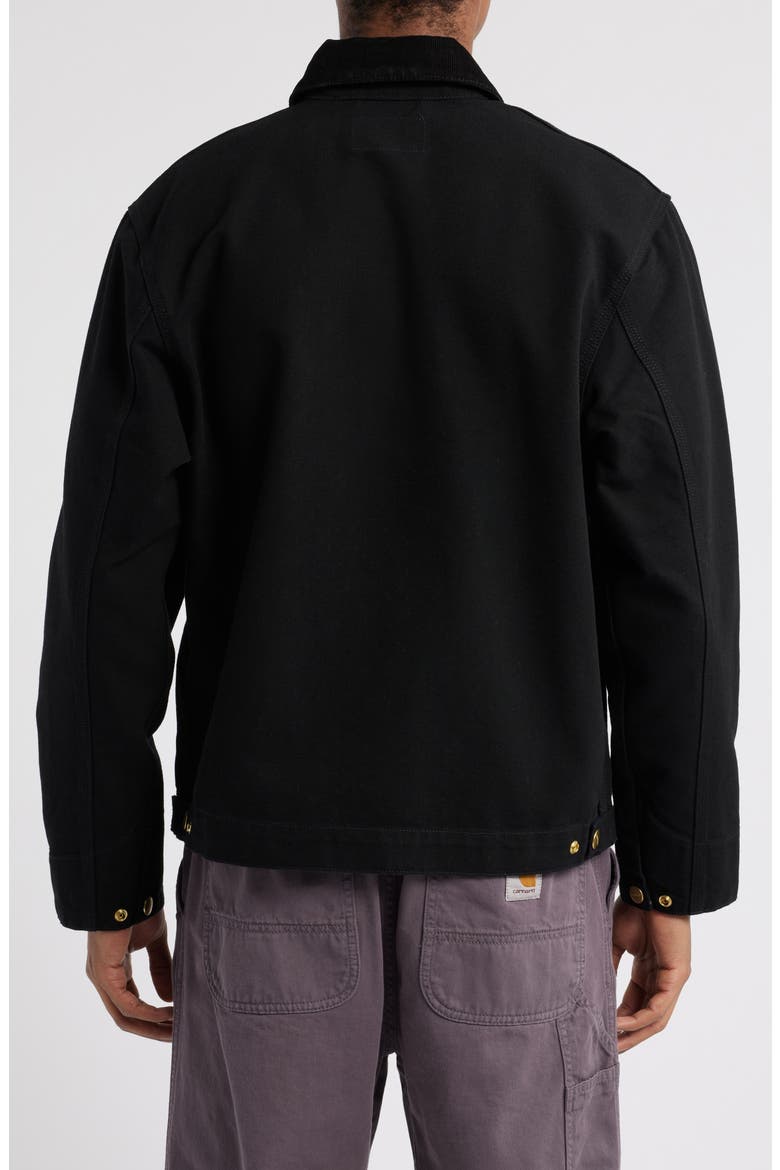 Detroit Cotton Canvas Chore Jacket, Alternate, color, BLACK / BLACK RINSED