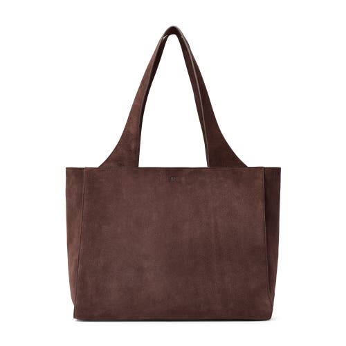 July Juliette Suede Work Tote in Espresso at Nordstrom