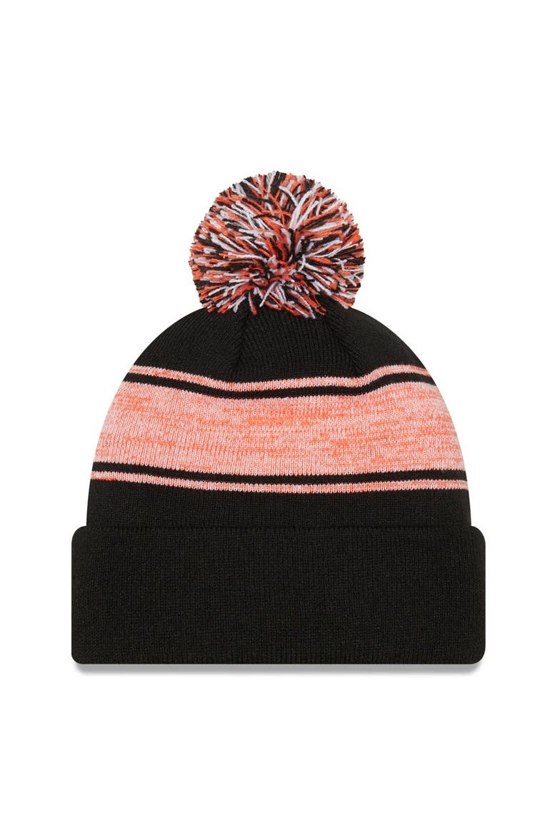 Men's New Era Black San Francisco Giants Chilled Cuffed Knit Hat with Pom, Alternate, color, Black