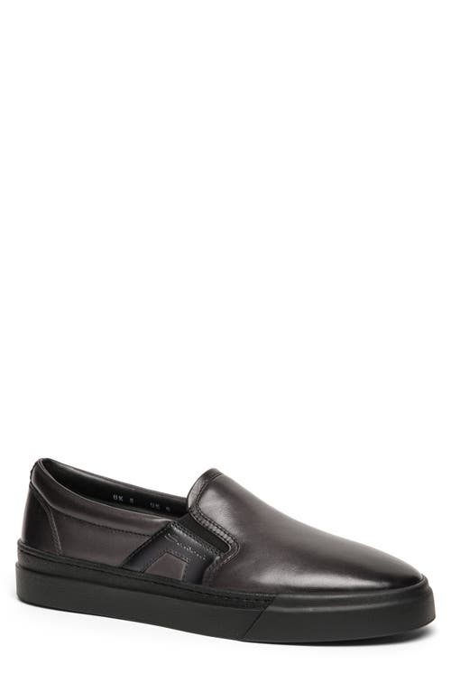 Santoni Leather Loafers In Gray