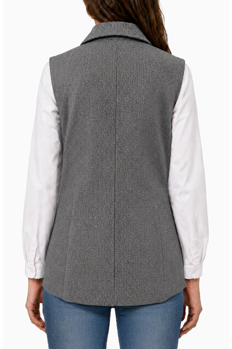 Boss Two-Fer Blouse & Vest, Alternate, color, MENSWEAR CHECK/ WHITE