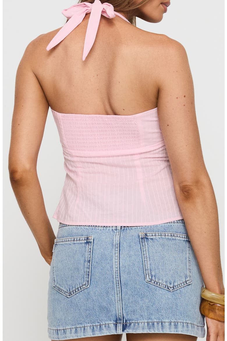 Isabetta Cotton Halter Top, Alternate, color, PINK