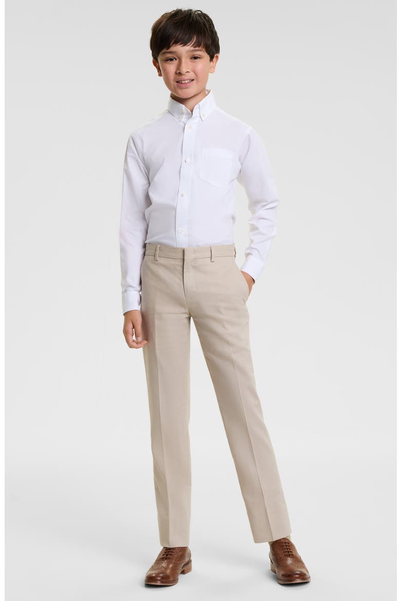 Kids' Linen Blend Dress Pants, Alternate, color, KHAKI