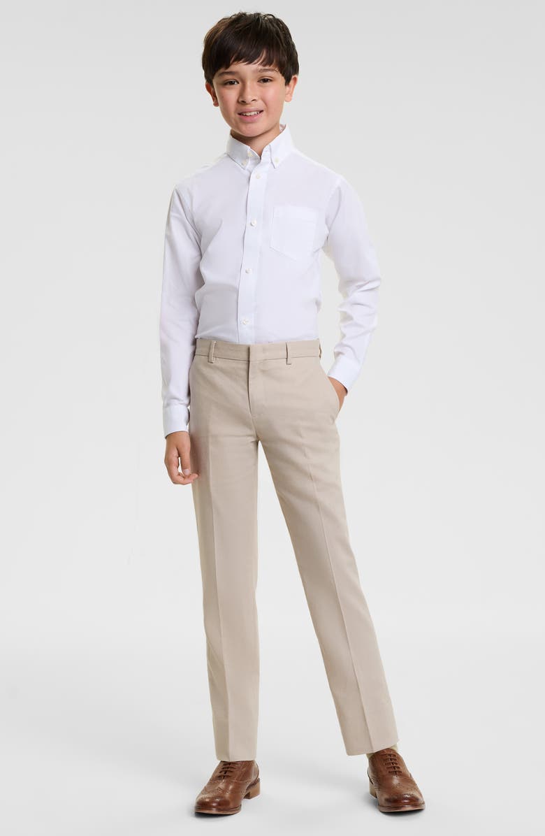 Tallia Kids' Linen Blend Dress Pants, Alternate, color, Khaki