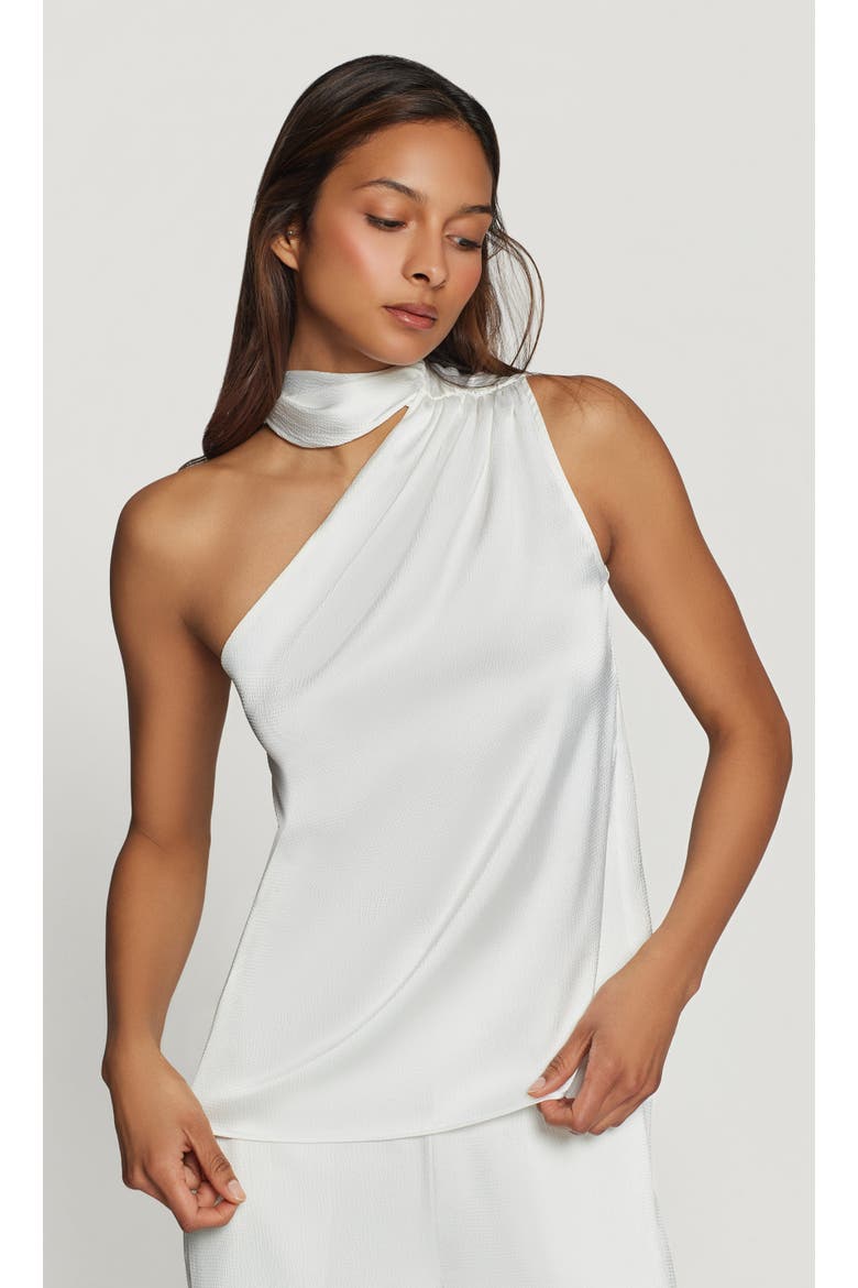 Caliope Hammered Scarf Blouse, Alternate, color, White