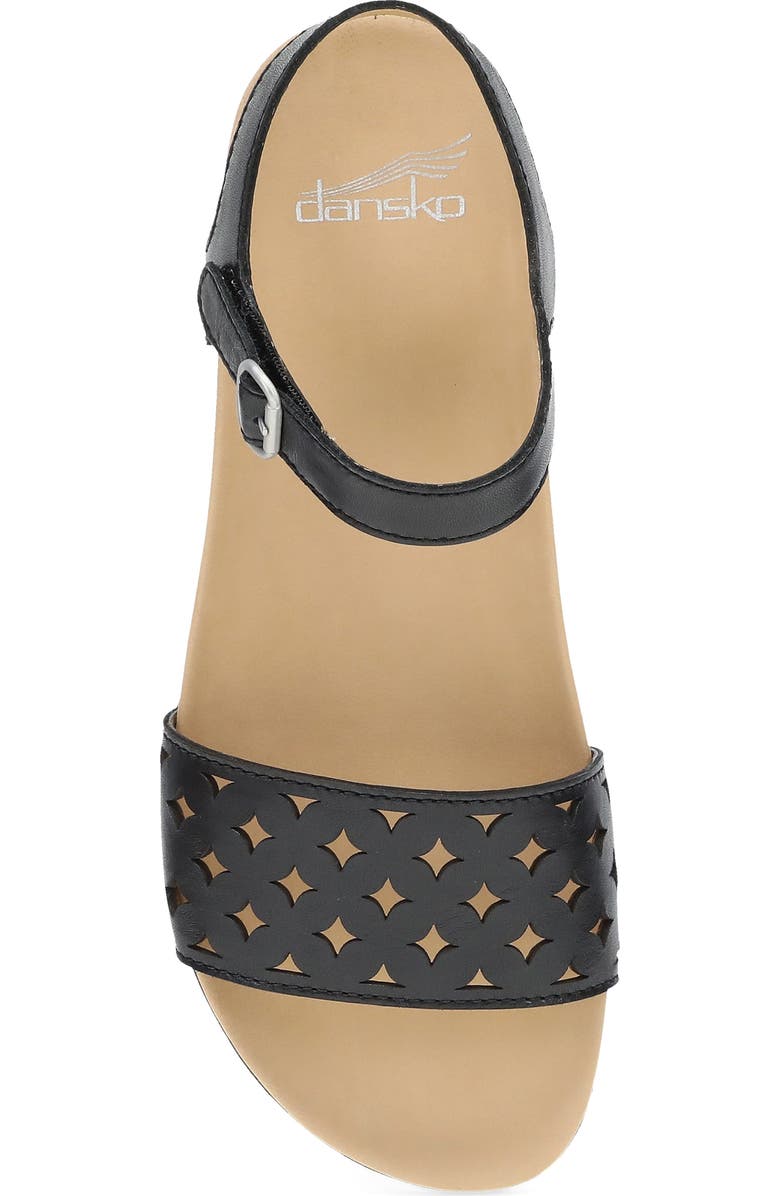 Dansko Jodie Ankle Strap Sandal, Alternate, color, Black Calf