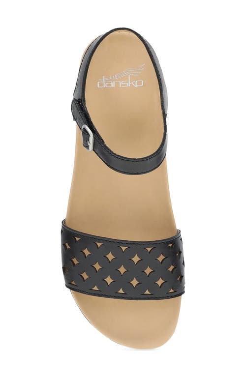 Dansko Jodie Ankle Strap Sandal In Black Calf