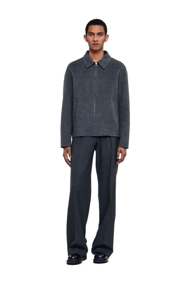 Double-faced wool jacket, Main, color, Dark grey